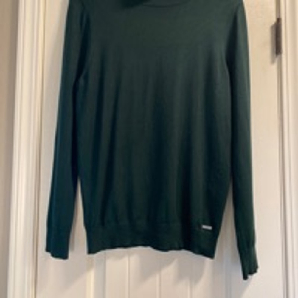 Womens Calvin Klein Green Turtleneck Sweater Size L - Picture 2 of 6